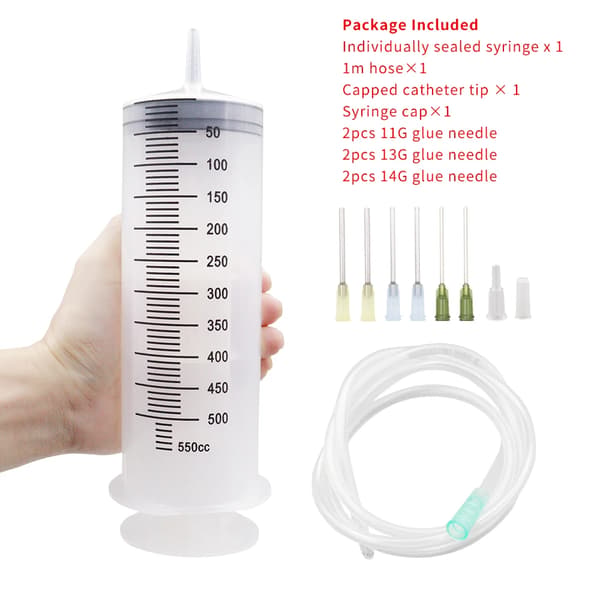 Sprøjte, Multi-Volume Område, Holdbar Plastkonstruktion,550ml Slangesprøjte