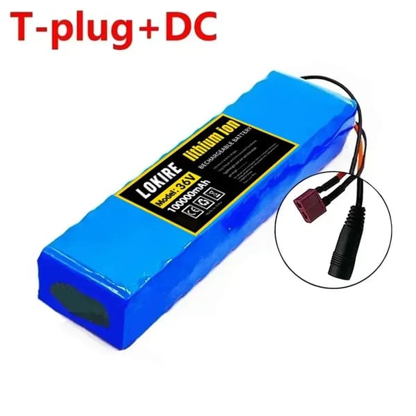 Elektrisk køretøj batteri, 36V 100AH lithium-ion, 10S2P konfiguration,T-DC