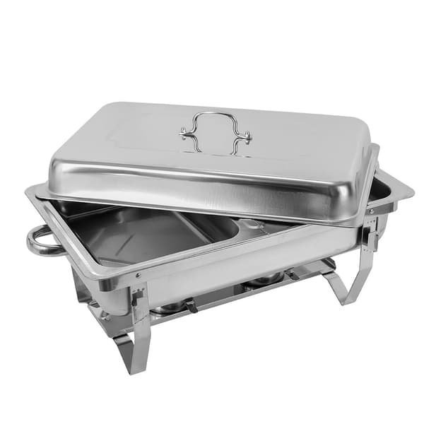 Chafing Dish, Rustfrit Stål Konstruktion, 7,5L Kapacitet,Sølv