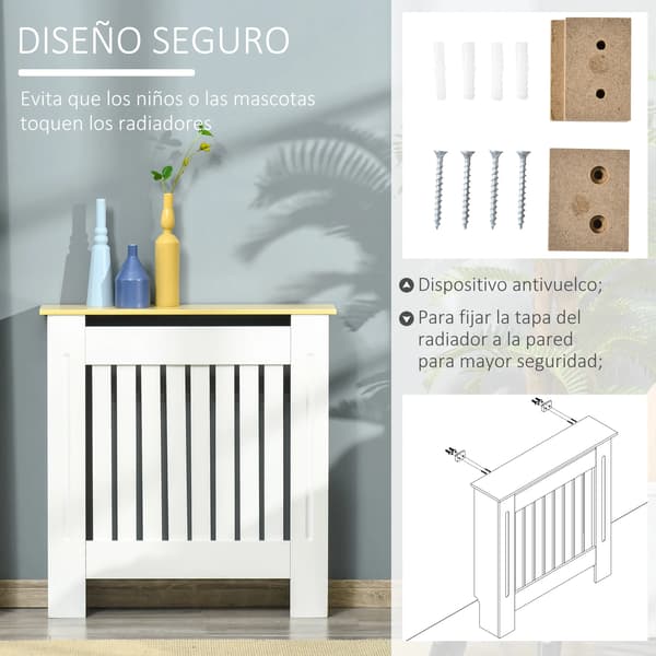 Radiatoröverdrag, Modern Design, Lätt Montering, VIT