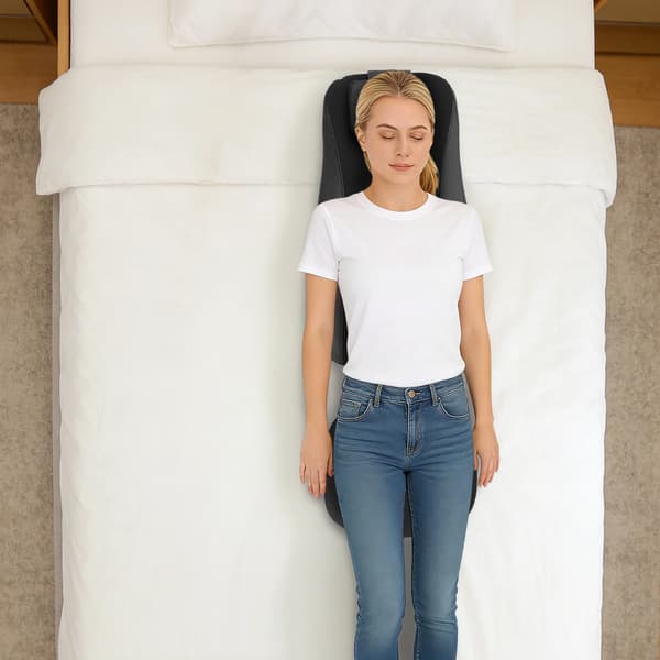 Massagefåtöljkudde, Värmefunktion, Ergonomisk Design,Svart