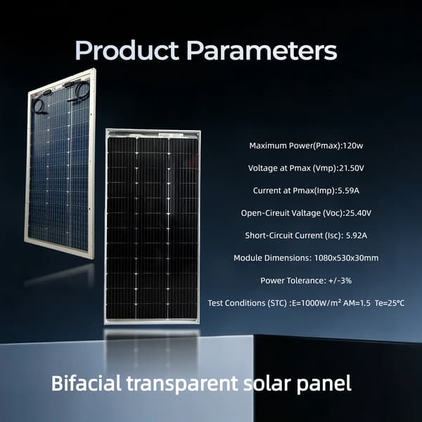Solpanel, Monokristallin, Hög Effektivitet,TM120W 2st