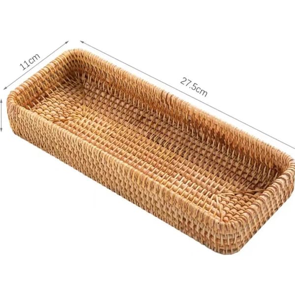 Förvaringskorg, Bambumaterial, Mångsidig Design,Blå