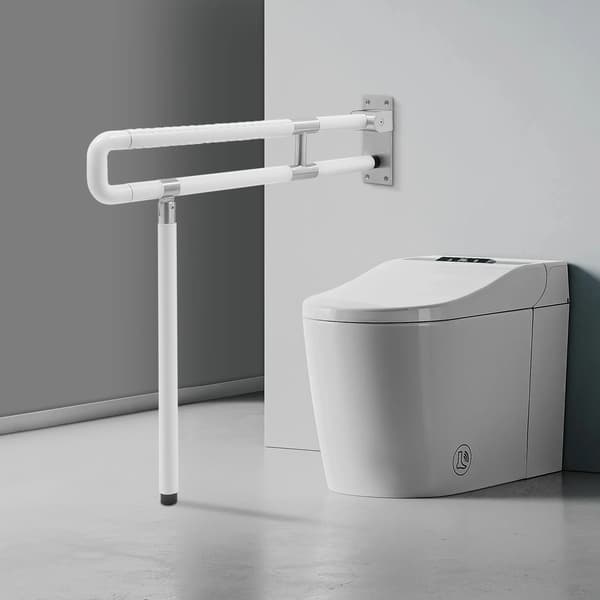 Fällbart säkerhetsräcke, högstyrkande material, halkfri yta,75cm, VIT