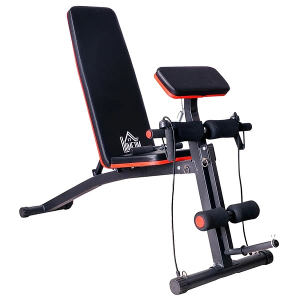 Gymbänk, Fällbar Design, Justerbart Ryggstöd,T1005-01-00903