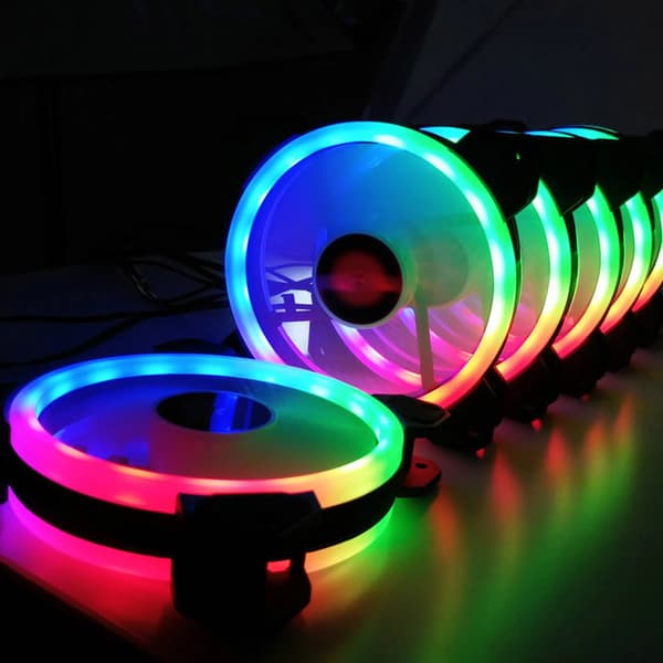 Computer kabinet blæser, RGB belysning, stille drift,RGB, som vist