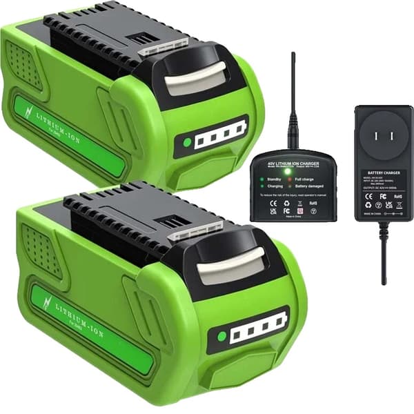 Litiumjonbatteri, 40V, 8000mAh kapacitet, 2 Batteri 1 Laddare