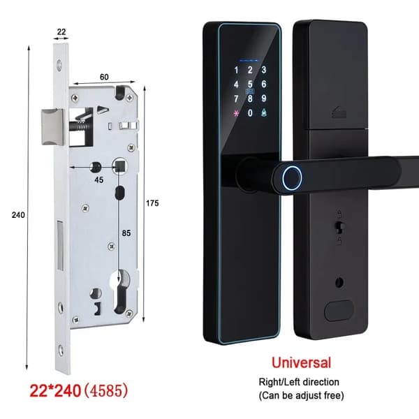 Smart lås, nøglefri adgang, Bluetooth-forbindelse,22X240(4585), IP65 Vandtæt-a