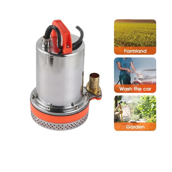 Nedsänkt Vattenpump, 8m Lyft Höjd, Sol-/Batteridriven,12V