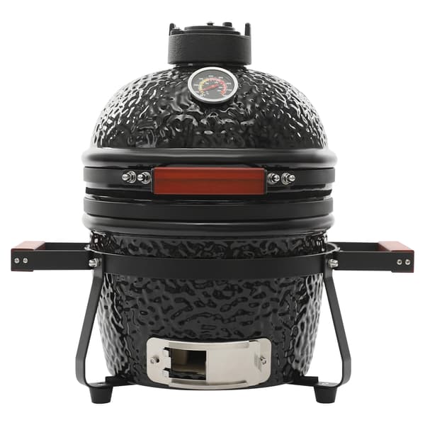 BBQ Kulgrill, Bærbar Design, Inkluderer Termometer,sort