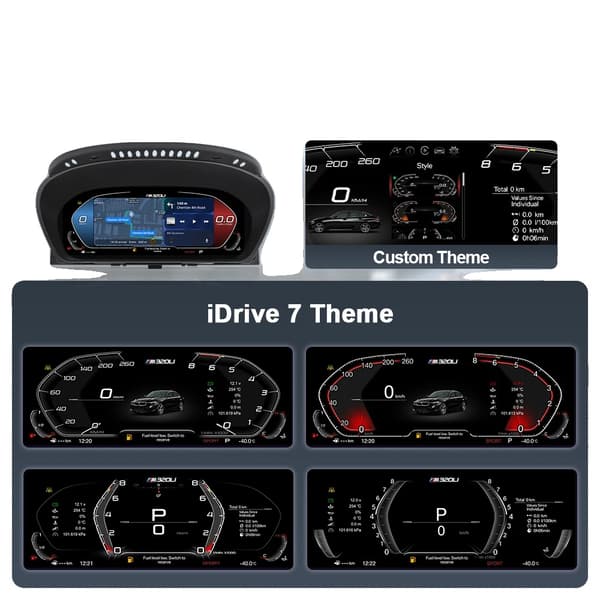 Digitalt Speedometer Cluster, Carplay, Adaptiv Fartpilot,E71 Carplay version
