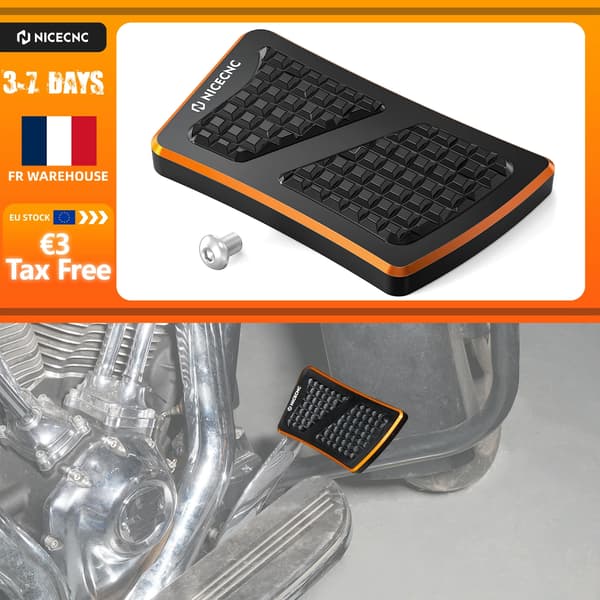 Bremsepedal Pude, Holdbart Aluminium, Forbedret Greb,Sort Orange
