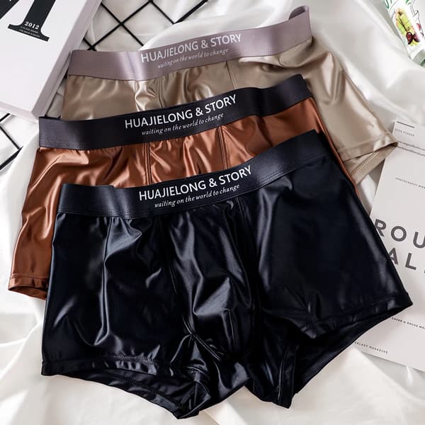 Bokserer, Åndbart Materiale, Stilfuldt Ensfarvet Design,XL, 3stk-c, 5-a