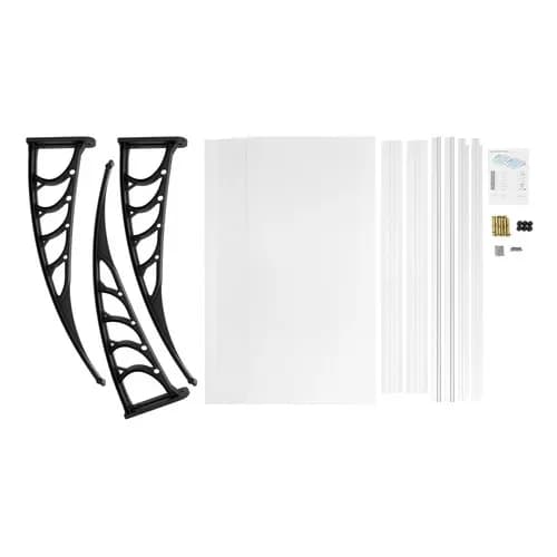 Dörröverbyggnad, Polykarbonatmaterial, 200 cm Bredd, Väggmonterad, Rektangulär/Båge Form, UV-Skydd