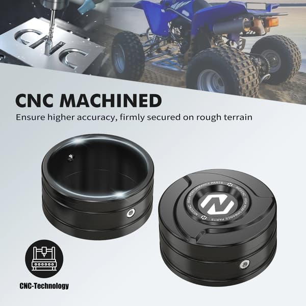 Front Bumper Damper Cap, Holdbar Aluminium, Præcisions CNC Bearbejdet,sort