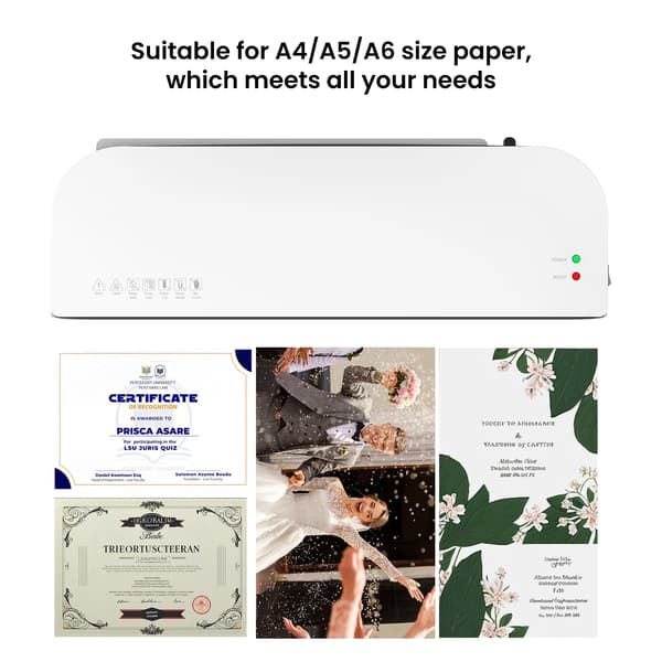 Desktop Laminator, Hot and Cold Lamination, Jam-Release Button,HVID