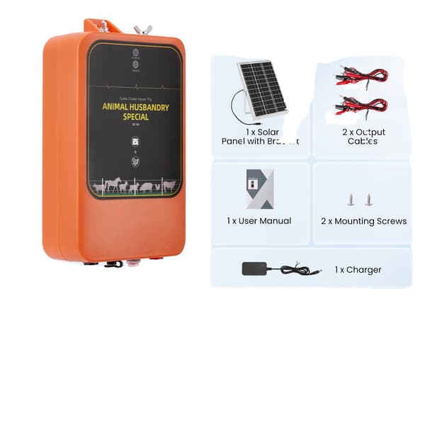 Elstängsel Laddare, Solenergi, 10 km Skyddsområde,220V EU