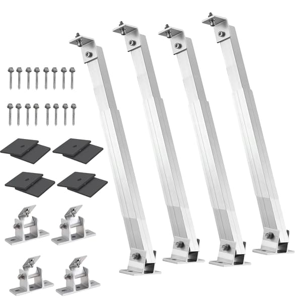 Monteringssatser för solpaneler, justerbara fästen, hållbart aluminium, 2 set