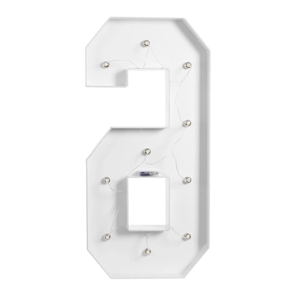 Belyst Nummerlampe, Energi-effektiv LED, Dekorativ til Begivenheder,HVID