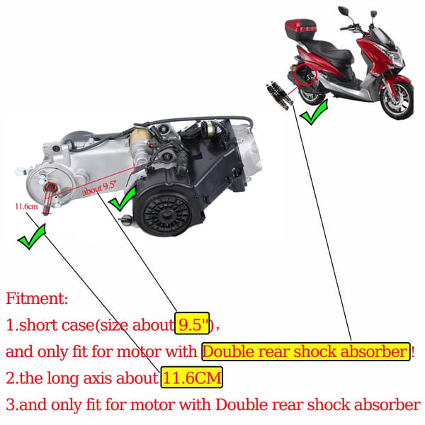 Motorpaket, 150CC Encylindrig, 4-Takts Växellåda,Silver