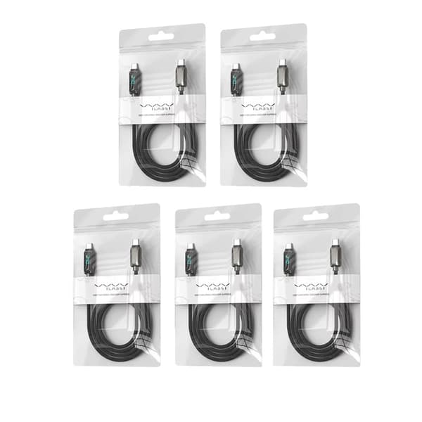 Typ C-kabel, 240W Snabbladdning, Hållbar Design,2m-b, Typ-C till Typ-C-c, 5PCS