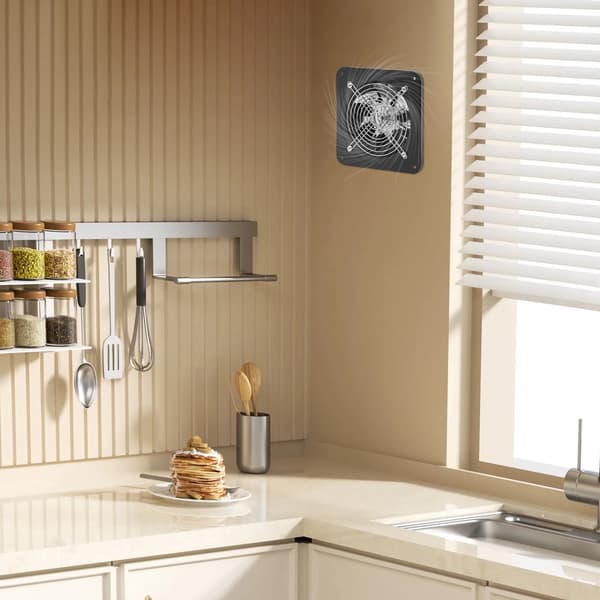Exhaust Fan, Väggmonterad Design, Hög Effektivitet,svart