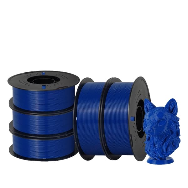 3D-printer filament, PETG-material, 1,75 mm diameter,5KG Mørkeblå
