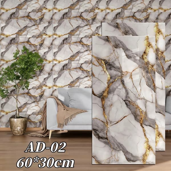 Marmor-mønstrede tapeter, vandtætte, nem installation,AD-02-a, 40PC