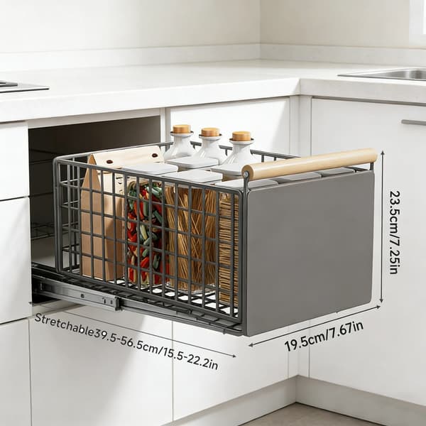 Skab Organizer, Utrækkelig Design, Justerbart Pladsbesparende,L