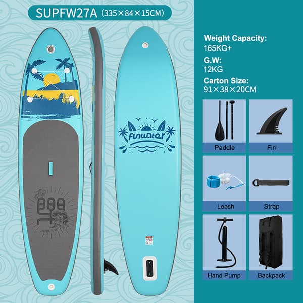 Uppblåsbar Paddleboard, Konvertibel Design, Komplett Tillbehörsset,SUPFW27A