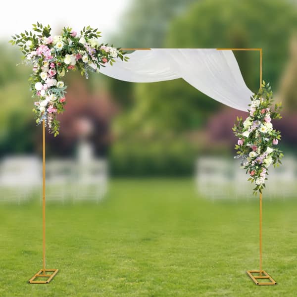 Bryllupsbue Stativ, Robust Jernramme, Elegant Design,3 3m 9.8 9.8Ft, Guld