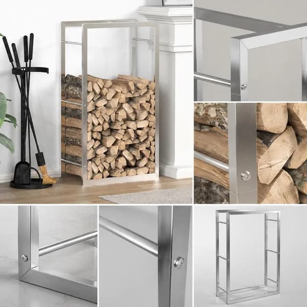 Vedställ, Tungt Design, Inomhus Utomhus Användning,Silver