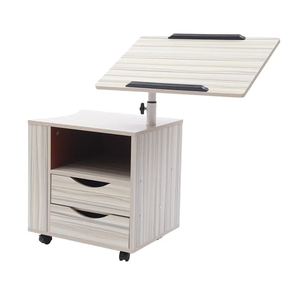 Sengebord, Justerbar Højde, Moderne Design,HVID