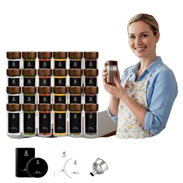 Kryddburksset, Lufttät Försegling, Miljövänliga Material,24pcs