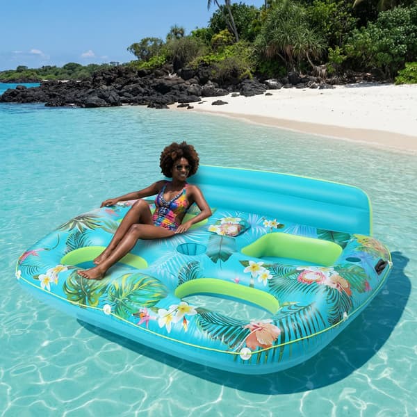 Pool Float, Inbyggd Kylare, Hållbar Design,Blå