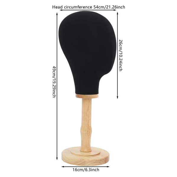 Mannequin Hoved, Holdbar Konstruktion, Pladsbesparende Design,Sort