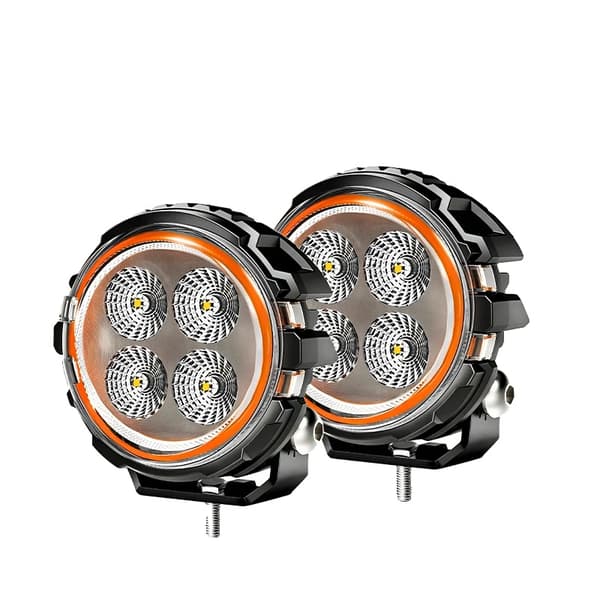 Arbejdslampe, Flomlys/Spotlys, Høj Lysudbytte,2PC 3inch Rund