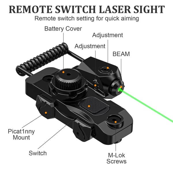 Laserkit, Kompakt Design, Kompatibel Skenmontering,7003 Grön