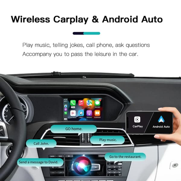 Trådlös CarPlay-adapter, Android Auto, spegellänkfunktionalitet,NTG4.5 4.7