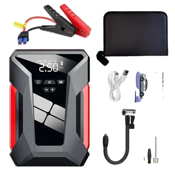 Bil Jump Starter, Luftkompressor, Bærbar Power Bank,12V