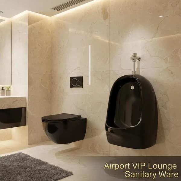 Toilet Flush Ventil, Dobbelt-Spuling, Siphon Spuling,Sort