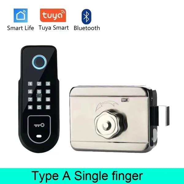 Smart Dørklap, Fingeraftryksadgang, Bluetooth-forbindelse,Enkeltfinger