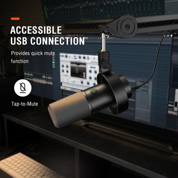Dynamisk Mikrofon, USB og XLR Forbindelse, Kardioid Mønster,K688