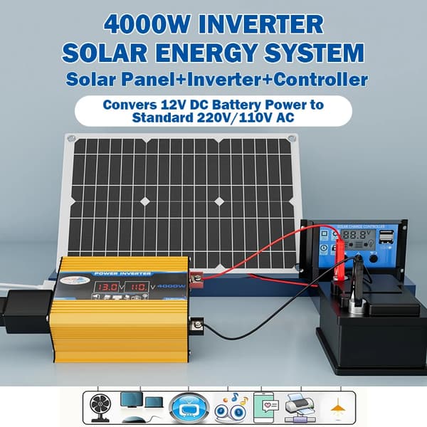 Solenergi Bundle, Høj Effektivitet Panel, MPPT Opladercontroller,som vist