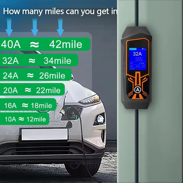 EV-laddare, Snabbladdning, Säkerhetsskydd,typ2 7KW 5M Kabel