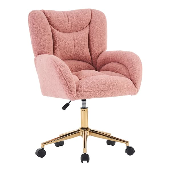 Kontorstol, Ergonomisk Design, Justerbar Højde,Pink
