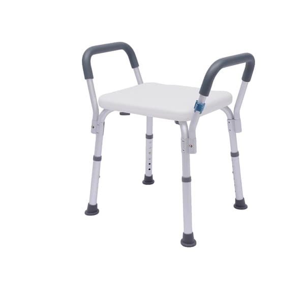 Duschstol, Justerbar Höjd, Lätt Design,Vit
