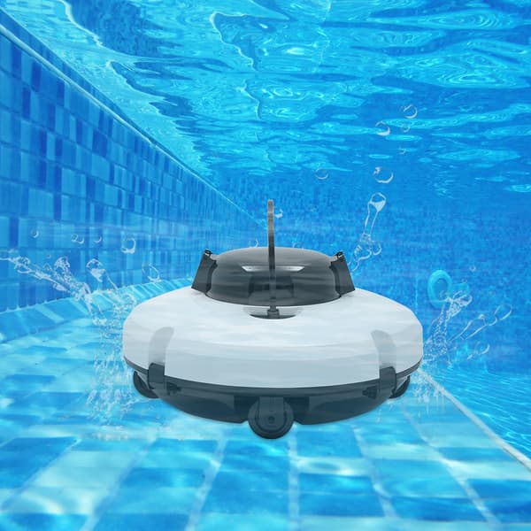 Robotisk Poolstädare, Autonom Drift, Sladdlös Design,VIT
