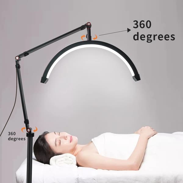 Ring Light, Justerbar Farvetemperatur, 180 LED Belysning,Sort
