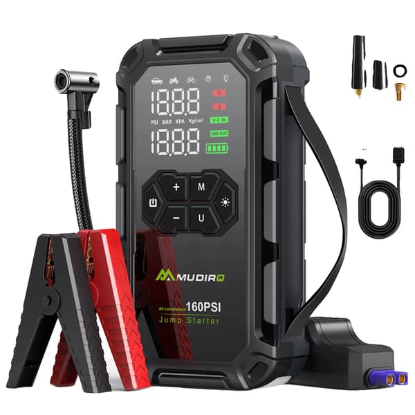 Jump Starter, 6000A spidseffekt, 160 PSI luftkompressor,M-JA3